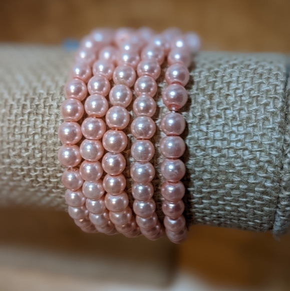 Pink Stone & Bead Bracelets Set - Picture 15 of 16